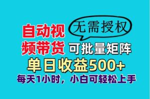 自动视频带货,可批量矩阵,单日收益500+、轻松实现睡后收益,小白可…-七量思维