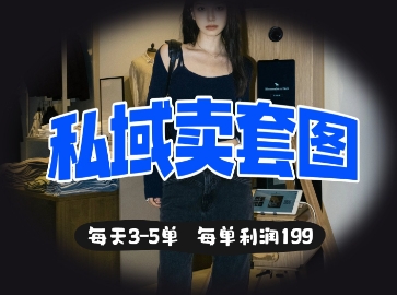 私域卖套图每天3-5单，每单利润99-七量思维