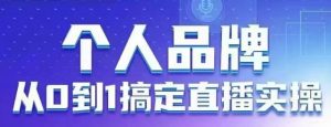 个人品牌:从0到1搞定直播实操,用直播为你的个人品牌赋能,六大实操板块,放大个人影响力-七量思维