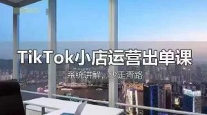 TikTok小店运营出单课,从开店选品、运营出单、发货回款,进行全流程讲解-七量思维