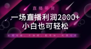 半无人直播带货,一场利润数张,适合所有平台玩法,小白也可轻松-七量思维