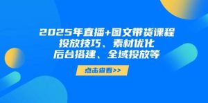 2025年短视频图文带货+直播带货：投放技巧、素材优化、后台搭建、全域投放等-七量思维