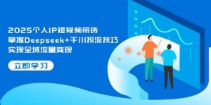 2025个人IP短视频带货，掌握Deepseek+千川投流技巧，实现全域流量变现-七量思维