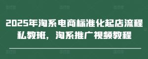 2025年淘系电商标准化起店流程私教班，淘系推广视频教程-七量思维