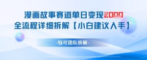 漫画故事赛道单日变现1k+全流程详细拆解-七量思维