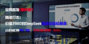 精准打击:价值3980的DeepSeek私域引流实操课,小白实操无门槛,日引精准粉300+-七量思维