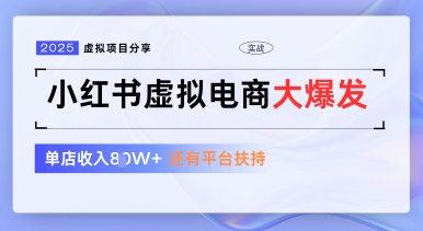 小红书虚拟电商项目，平台大力免费流量扶持，低门槛1拖3玩法-七量思维