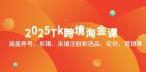 2025Tk跨境淘金课：涵盖养号、剪辑、店铺注册到选品、定价、营销等-七量思维