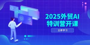2025外贸AI特训营开课：涵盖品牌选品/AI建站/主动/被动获客/社媒开发/等等-七量思维