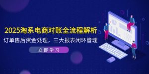 2025淘系电商对账全流程解析,订单售后资金处理,三大报表闭环管理-七量思维