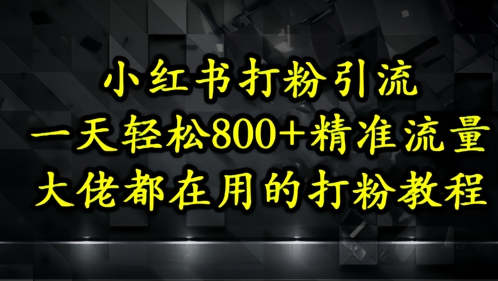 小红书打粉引流，一天轻松500+精准流量，大佬都在用的打粉教程-七量思维
