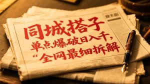 同城搭子群19.9单点爆破日入千，搭子组局月入万，全网最细拆解-七量思维
