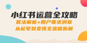 小红书运营全攻略：算法解析+用户需求洞察，从起号到变现全流程拆解-七量思维