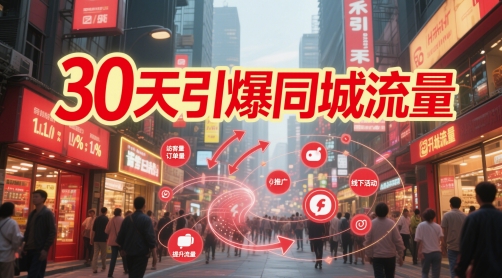 30天引爆同城流量：团购篇 认知篇 流量篇 来客篇 达人篇 老板人设IP篇 投流篇-七量思维