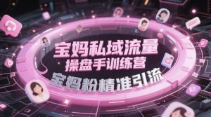 宝妈私域流量操盘手训练营，宝妈粉精准引流-七量思维