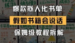 最新爆款拟人化书单玩法,假如书籍会说话,保姆级教程-七量思维