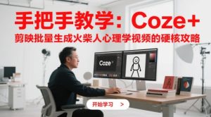 手把手教学：Coze + 剪映批量生成火柴人心理学视频的硬核攻略-七量思维