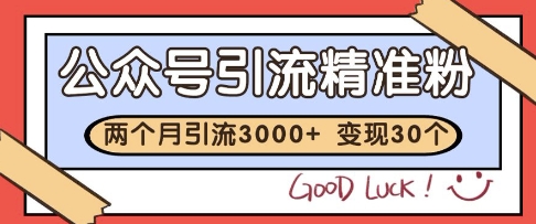 公众号精准粉引流玩法，2个月3000+精准粉，变现30个W【揭秘】-七量思维
