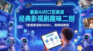 最新AI对口型赛道，经典影视剧趣味二创，1条视频涨粉4000+，保姆级教程-七量思维