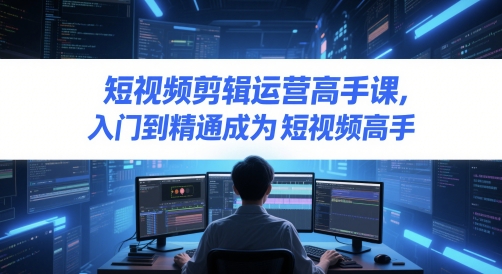 短视频剪辑运营高手课，入门到精通成为短视频高手-七量思维