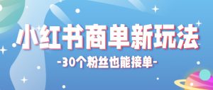 小红书商单新玩法,30个粉丝也能接单,一个月接三单赚了150+!适合新手小白操作-七量思维