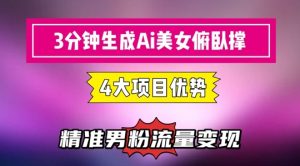 3分钟生成AI美女俯卧撑短视频：轻松起号，精准流量变现利器-七量思维