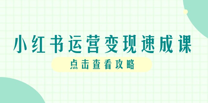 小红书运营变现速成课，账号搭建到暴力起号，个人IP全流程指南-七量思维