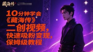 10分钟学会《藏海传》二创视频，快速吸粉变现，保姆级教程-七量思维