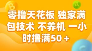 零撸天花板，独家满包技术 不养机 一小时撸满50+【揭秘】-七量思维
