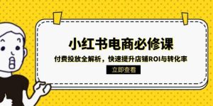 小红书电商必修课：付费投放全解析，快速提升店铺ROI与转化率-七量思维