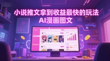小说推文拿到收益最快的玩法，AI漫画图文-七量思维