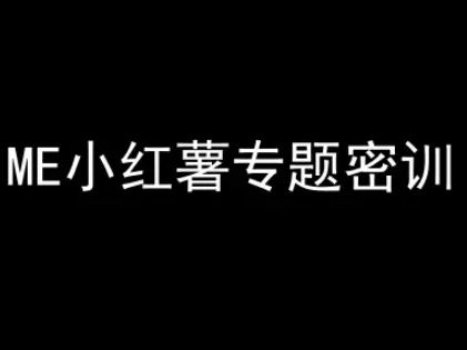 ME小红薯专题密训-小红书电商教程-七量思维