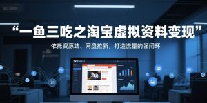 一鱼三吃之淘宝虚拟资料变现，依托资源站、网盘拉新，打造流量的强闭环-七量思维