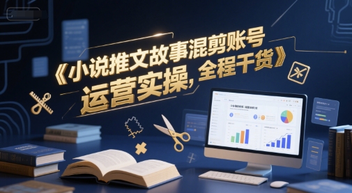 小说推文故事混剪账号运营实操，全程干货-七量思维