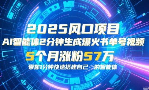AI智能体2分钟一键生成爆火书单号原创视频，5个月涨粉57w，带你零代码1分钟搭建智能体-七量思维