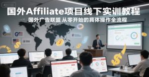 国外Affiliate项目线下实训教程，国外广告联盟从零开始的具体操作全流程-七量思维
