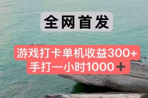 全网首发游戏打卡手打一小时1000+ 单机收益300+ 不是市面上的战神和a，全网独家脚本-七量思维
