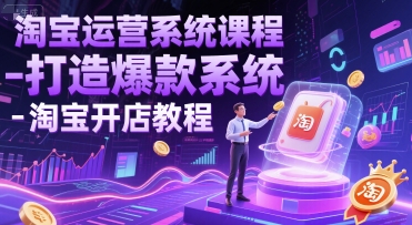 淘宝运营系统课程-打造爆款系统-淘宝开店教程-七量思维