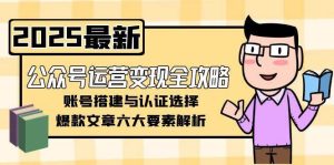 公众号运营变现全攻略,账号搭建与认证选择,爆款文章六大要素解析-七量思维