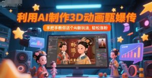 利用AI制作3D动画甄嬛传，流量爆了，手把手教你这个AI新玩法，轻松涨粉-七量思维