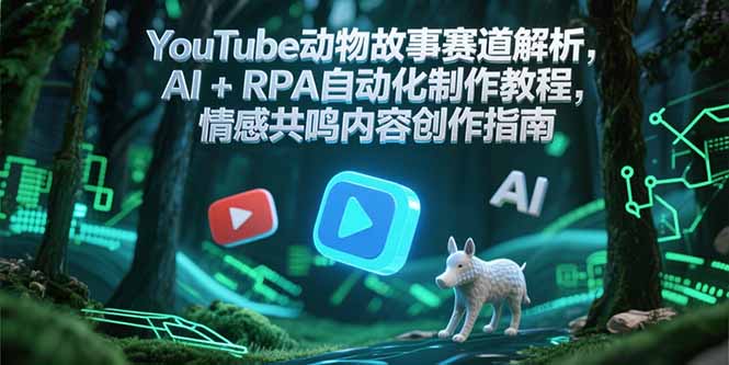 YouTube动物故事赛道解析，AI+RPA自动化制作教程，情感共鸣内容创作指南-七量思维