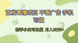 首发零撸项目 不看广告 手机可做 新手小白可以做  月入3k+【揭秘】-七量思维