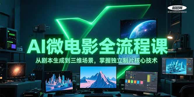 AI微电影全流程课，从剧本生成到三维场景，掌握独立制片核心技术-七量思维