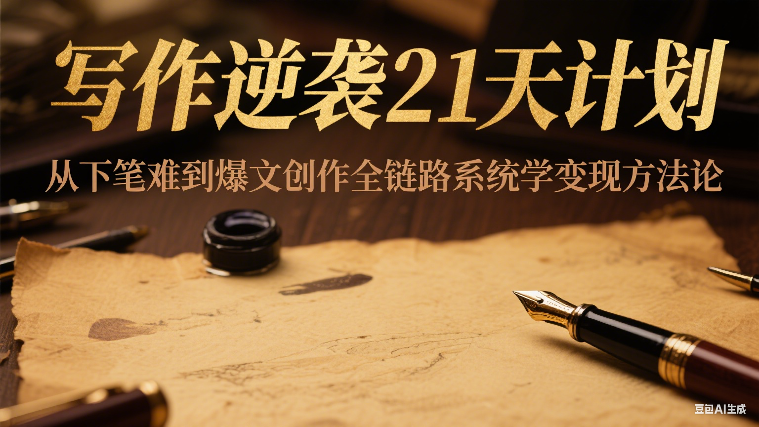 写作逆袭21天计划：从下笔难到爆文创作全链路系统学变现方法论-七量思维