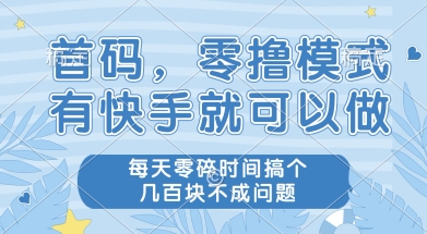 首码零撸项目，有快手就可以做，每天业务时间搞个几张不是问题【揭秘】-七量思维