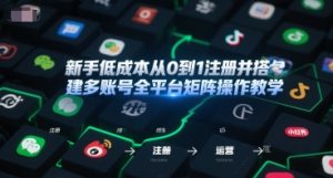 新手低成本从0到1注册并搭建多账号全平台矩阵操作教学，手机号-邮箱-IP-工具-七量思维