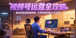 2025视频号运营全攻略,推流机制加短剧剪辑,从养号到日销34万实战-七量思维