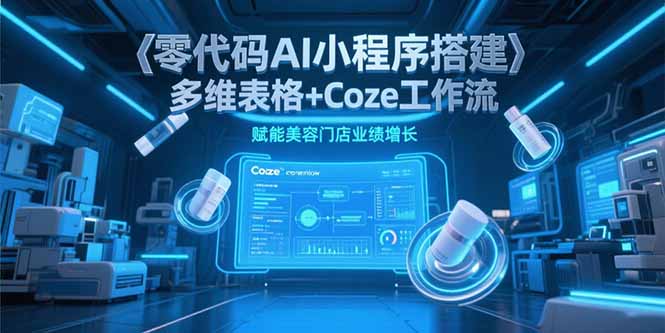 零代码AI小程序搭建，多维表格+Coze工作流，赋能美容门店业绩增长-七量思维