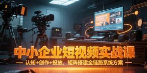 中小企业短视频实战课,认知+创作+投放,矩阵搭建全链路系统方案-七量思维