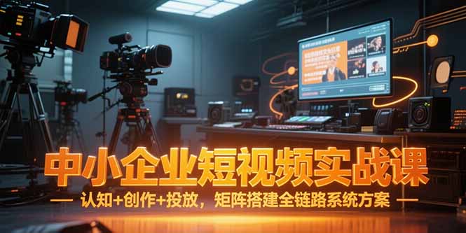 中小企业短视频实战课，认知+创作+投放，矩阵搭建全链路系统方案-七量思维